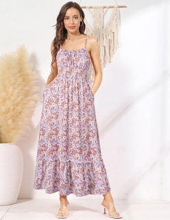Foto 2 | Foto 2 | Vestido De Verano Hawaiano De Primavera Grace Karin Maxi Morado S - Venta Internacional.