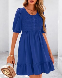 Foto 4 | Foto 4 | Vestido Btfbm Spring Empire Cintura Para Mujer Verano 2025 Azul - Venta Internacional.