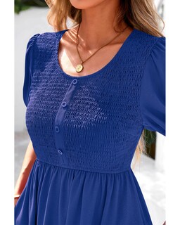 Foto 7 | Foto 7 | Vestido Btfbm Spring Empire Cintura Para Mujer Verano 2025 Azul - Venta Internacional.