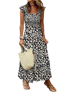 Foto 1 | Foto 1 | Vestido Largo Anrabess Sin Mangas Con Cuello Cuadrado Y Estampado Floral - Venta Internacional.