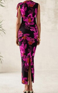 Foto 2 | Foto 2 | Vestido De Verano Prettygarden Maxi Ajustado Con Estampado Floral Y Fruncido Para Mujer - Venta Internacional.