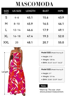 Foto 6 | Foto 6 | Vestido Largo Mascomoda Para Verano, Estilo Bohemio, Con Estampado Floral, Talla Xl - Venta Internacional.