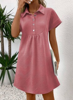Foto 4 | Foto 4 | Vestido Acelit Primavera-verano Con Cuello De Solapa Para Mujer, Color Rosa S - Venta Internacional.