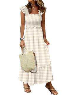 Foto 1 | Foto 1 | Vestido Largo Anrabess Sin Mangas Con Cuello Cuadrado Para Mujer - Venta Internacional.