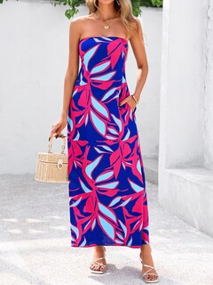 Foto 4 | Foto 4 | Vestido Largo Mascomoda Para Verano, Estilo Bohemio, Con Estampado Floral, Talla Xl - Venta Internacional.
