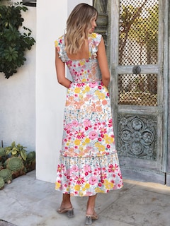Foto 5 | Foto 5 | Vestido Largo Anrabess Sin Mangas Con Cuello Cuadrado Multicolor M - Venta Internacional.