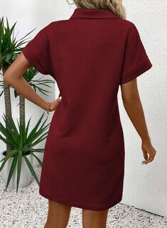 Foto 3 | Foto 3 | Vestido Acelit Primavera-verano Con Cuello De Solapa Para Mujer, Rojo Xl - Venta Internacional.