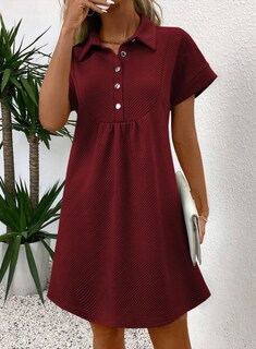 Foto 4 | Foto 4 | Vestido Acelit Primavera-verano Con Cuello De Solapa Para Mujer, Rojo Xl - Venta Internacional.