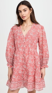 Foto 2 | Foto 2 | Vestido Velvet Mary Para Mujer, Rosa Rojo, Floral, Ligero - Venta Internacional.
