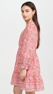 Foto 4 | Foto 4 | Vestido Velvet Mary Para Mujer, Rosa Rojo, Floral, Ligero - Venta Internacional.