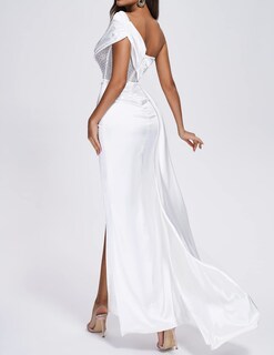 Foto 3 | Foto 3 | Vestido Largo Bella Barnett Diamomate Con Corsé Blanco Satinado - Venta Internacional.