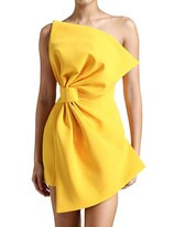 Vestido Minivestido Ajustado Sin Tirantes Con Lazo Amarillo Bella Barnett - Venta Internacional.