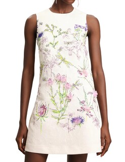 Foto 1 | Foto 1 | Vestido Tsukko Delicado Beige Bordado Floral Sin Mangas - Venta Internacional.