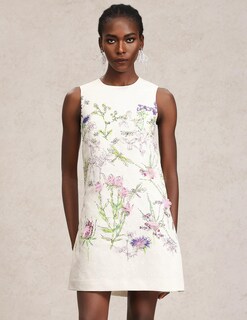 Foto 2 | Foto 2 | Vestido Tsukko Delicado Beige Bordado Floral Sin Mangas - Venta Internacional.