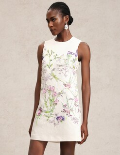 Foto 3 | Foto 3 | Vestido Tsukko Delicado Beige Bordado Floral Sin Mangas - Venta Internacional.