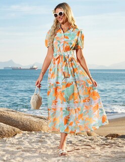 Foto 2 | Foto 2 | Vestido Grace Karin Con Estampado Floral Y Fluido, Línea A, Maxi Con Bolsillo Para Mujer - Venta Internacional.