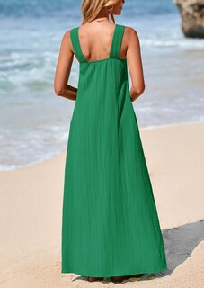 Foto 2 | Foto 2 | Vestido De Verano Prettygarden Para Mujer 2025 Con Tiras Holgadas, Verde Oscuro - Venta Internacional.