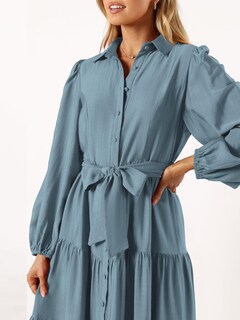 Foto 5 | Foto 5 | Vestido Mascomoda Para Mujer, Otoño 2024, Manga Larga, Midi, Gris Y Azul - Venta Internacional.
