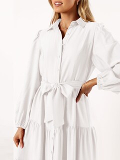 Foto 5 | Foto 5 | Vestido Mascomoda 2024 De Otoño, Manga Larga, Cuello En V, Midi, Blanco - Venta Internacional.