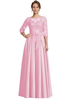 Foto 1 | Foto 1 | Vestido Formal Raomiao Rosa Satinado Con Apliques De Encaje Para Mujer - Venta Internacional.
