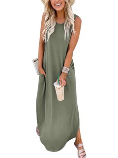 Foto 1 | Foto 1 | Vestido Anrabess Maxi Vestido De Playa Casual Holgado Sin Mangas - Venta Internacional.