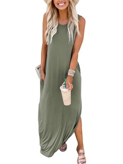 Foto 3 | Foto 3 | Vestido Anrabess Maxi Vestido De Playa Casual Holgado Sin Mangas - Venta Internacional.