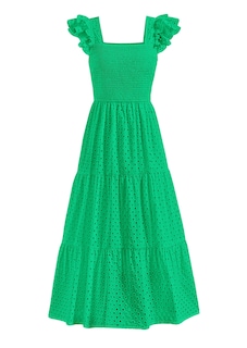 Foto 1 | Foto 1 | Vestido Largo Prettygarden Para Mujer, Cuello Cuadrado, Verde Fruncido - Venta Internacional.