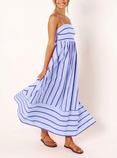 Foto 4 | Foto 4 | Vestido Largo Chouyatou Para Mujer, Estampado A Rayas, Color Morado, Talla Xs - Venta Internacional.