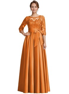 Foto 1 | Foto 1 | Vestido Raomiao Satin Mother Of The Bride Naranja Con Mangas - Venta Internacional.