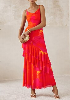 Foto 5 | Foto 5 | Vestido Largo Prettygarden 2025 Con Estampado Floral Escalonado De Verano Para Mujer - Venta Internacional.