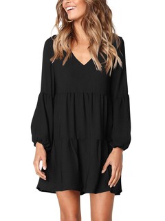 Foto 1 | Foto 1 | Vestido Casual Amoretu Tipo Túnica Cuello en V Holgado para Mujer - Venta Internacional