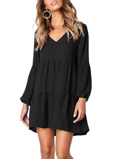 Foto 3 | Foto 3 | Vestido Casual Amoretu Tipo Túnica Cuello en V Holgado para Mujer - Venta Internacional