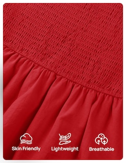 Foto 7 | Foto 7 | Vestido Zesica 2025 Summer Boho Midi De Manga Corta Abullonada Para Mujer - Venta Internacional.