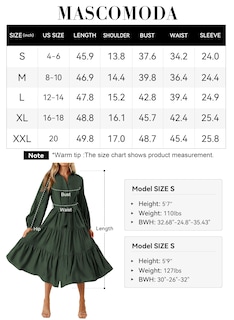 Foto 6 | Foto 6 | Vestido Mascomoda 2024 De Manga Larga A Media Pierna Con Cuello En V Para Mujer - Venta Internacional.