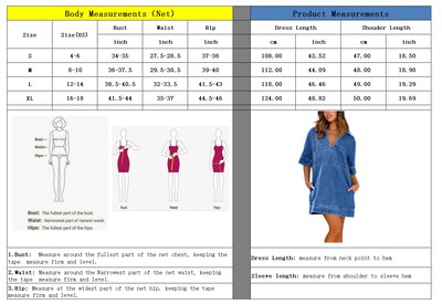 Foto 7 | Foto 7 | Vestido Chouyatou Para Mujer, Holgado, Cuello En V, Azul Vaquero - Venta Internacional.