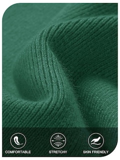 Foto 5 | Foto 5 | Vestido Tipo Suéter Merokeety Para Mujer Con Hombros Descubiertos, Color Verde Oscuro, Xl - Venta Internacional.