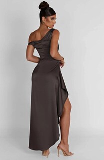 Foto 3 | Foto 3 | Vestido De Fiesta Largo De Satén Lphirkut Para Dama De Honor 2024, Color Gris - Venta Internacional.
