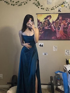Foto 3 | Foto 3 | Vestido De Fiesta Monvelli De Satén Con Cuello Vuelto, Sin Espalda Y Abertura, Morado - Venta Internacional.