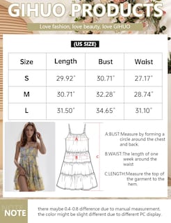 Foto 6 | Foto 6 | Vestido Gihuo Floral Mini Boho Fluido Skater Con Volantes En La Playa 2024 - Venta Internacional.