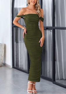 Foto 3 | Foto 3 | Vestido Largo Con Hombros Descubiertos Para Mujer Prettygarden, Verano 2025 - Venta Internacional.