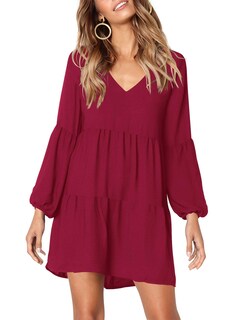 Foto 2 | Foto 2 | Vestido Casual Amoretu Tipo Túnica Cuello en V Holgado para Mujer - Venta Internacional