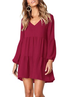 Foto 3 | Foto 3 | Vestido Casual Amoretu Tipo Túnica Cuello en V Holgado para Mujer - Venta Internacional