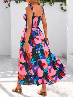 Foto 5 | Foto 5 | Vestido De Verano Prettygarden Floral Sin Mangas Maxi Negro Para Mujer - Venta Internacional.