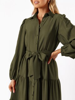 Foto 5 | Foto 5 | Vestido Mascomoda Para Mujer, Otoño 2024, Manga Larga, Midi, Verde Militar - Venta Internacional.