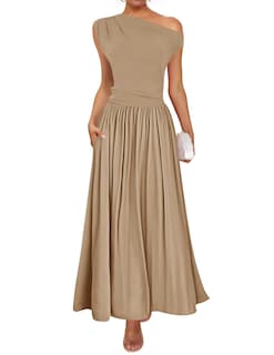 Foto 1 | Foto 1 | Vestido Largo Zesica Summer 2025 Con Un Solo Hombro Casual Para Mujer - Venta Internacional.