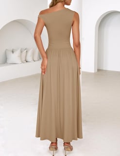 Foto 4 | Foto 4 | Vestido Largo Zesica Summer 2025 Con Un Solo Hombro Casual Para Mujer - Venta Internacional.