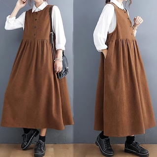 Foto 6 | Foto 6 | Vestido General Chouyatou Para Mujer, Pana, Sin Mangas, Marrón - Venta Internacional.