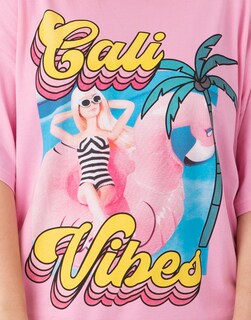 Foto 7 | Foto 7 | Vestido Tipo Camiseta Extragrande Para Mujer, Estilo Barbie California Vibes, Color Rosa - Venta Internacional.
