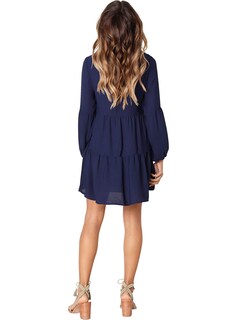 Foto 5 | Foto 5 | Vestido Casual Tipo Túnica Amoretu Con Cuello En V, Corte Holgado, Azul Marino, Para Mujer - Venta Internacional.