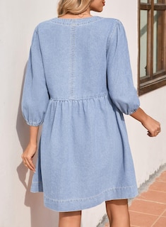 Foto 2 | Foto 2 | Vestido Vaquero Sidefeel Primavera/verano Con Manga 3/4 Para Mujer - Venta Internacional.